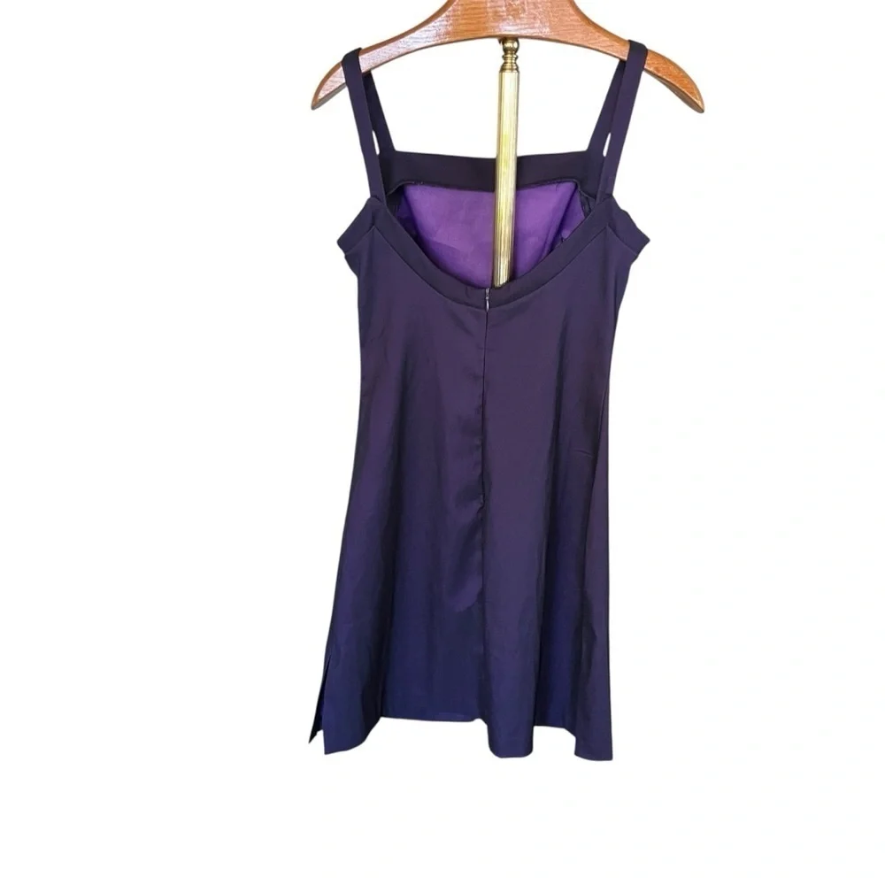 Rampage Vibrant Purple Black Mini Dress 90s Y2K Vintage Whimsigoth - Picture 5 of 10